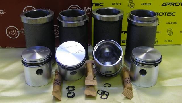 Kit chemises pistons Ø 54.50 embase 62.50 Renault 680.01 - 02 - 747 cm3 4cv